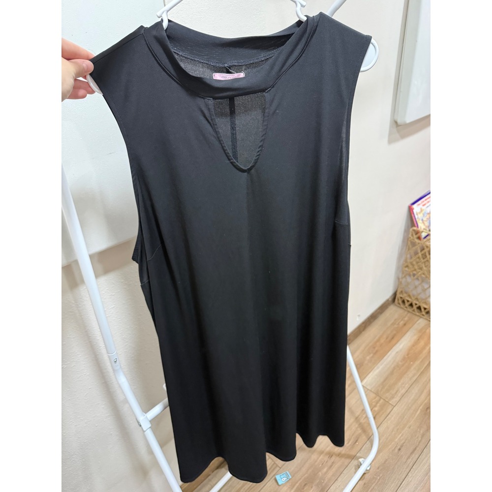 Minimalist Mock Neck Top Black 3 Plus Size Basic Essential Keyhole Maurices